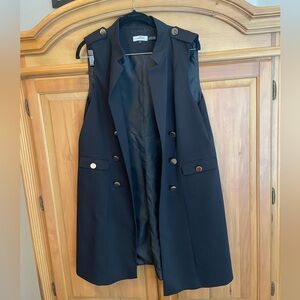 Calvin Klein Black Sleeveless Coat